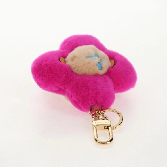 LOUIS VUITTON Vivienne Vison Bag Charm Fur Beige Pink M00870  LOUIS VUITTON Vivienne Vison Bag Charm Fur Beige Pink M00870 LV Auth 144000SM